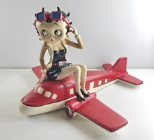 Rare Betty Boop Figurine On A Aeroplane Discontinued 