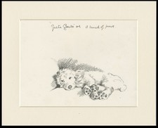 POODLE VINTAGE 1937 DOG ART