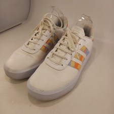 Adidas Court Platform Trainers Sneaker White Lace Up Size 7 Ex Con 