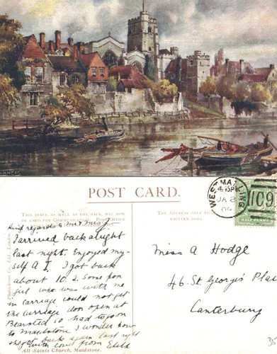 Vintage postcard all saints - postcard,