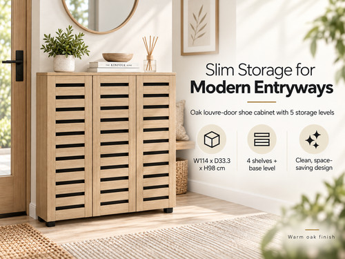 Mmt oak door shoe storage - door,