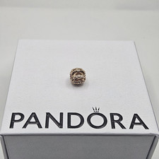 Genuine Pandora Rose Gold Shimmering Sentiments Bow Ribbon Charm ALE R 781779CZ