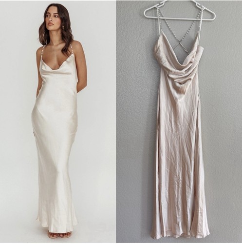 Selfie leslie satin cowl - cowl, maxi