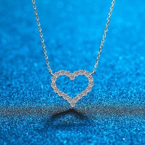 2ct heart necklace platinum - 1.2ct,