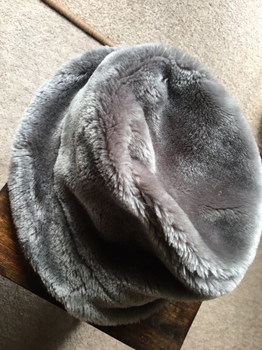 Grey fur effect hat ladies - grey,