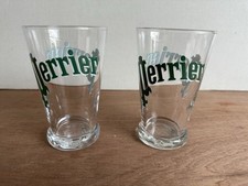 2 X French Perrier Water Glasses Excellent Condition
