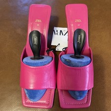  ZARA Hot Pink Square Toe