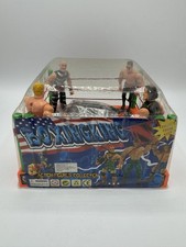 VERY RARE VINTAGE 90'S WRESTING RING + 4 WRESTLER FIGURES WWF WWE NEW NOS !