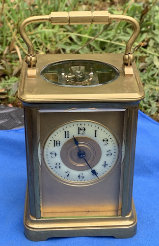 Antique carriage clock gilt - antique,
