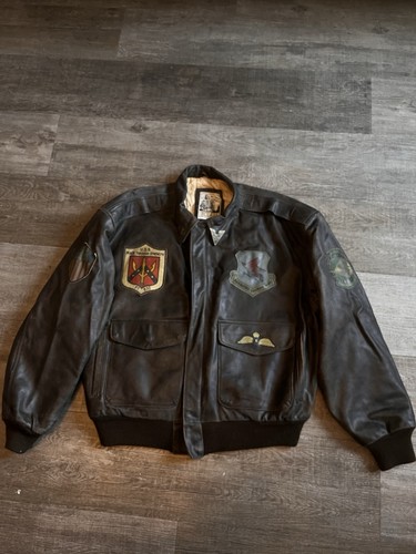 Vintage pilot leather bomber - vintage,