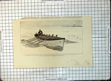 Old Seamen Rowing Boat Shark