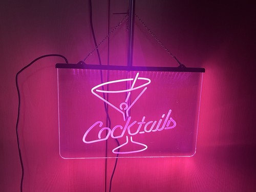 Light neon cocktail sign - cocktail,