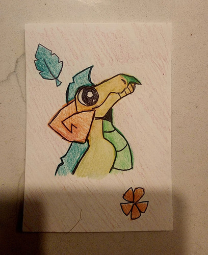Colored pencil cartoon - colored, animal
