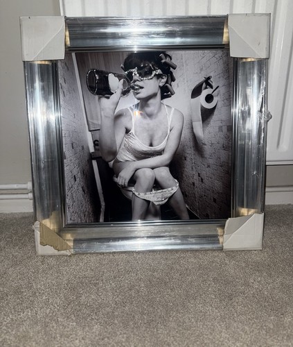 Fun classy lady drinking - , wall