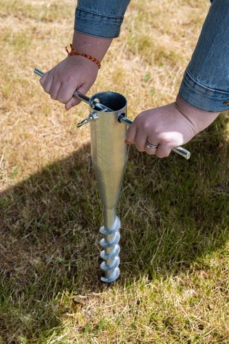 Ground spike metal - in,