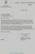 RARE! “Fetal Heart Monitor Pioneer” Edward Hon Hand Signed TLS Dated 1962 COA