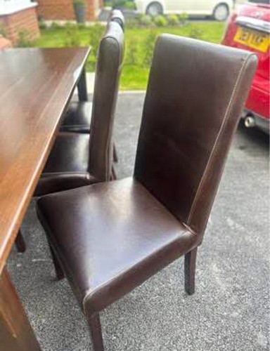 Rectangular dark wood dining - dark,
