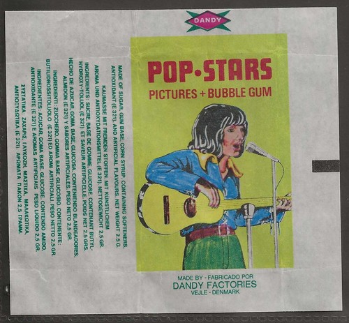 Dandy gum wrapper pop stars - dandy,