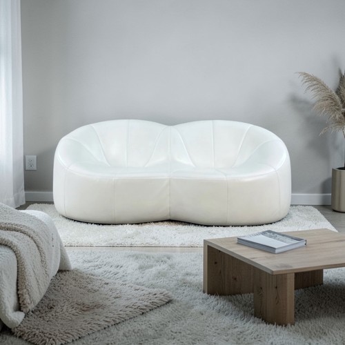 Sofa settee leather pumpkin - settee,