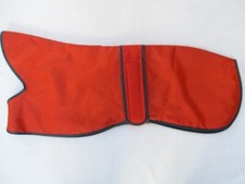 WOODLANDS 26" 66cm GREYHOUND COAT INDIAN RED NYLON OUTER  / FAWN FLEECE LINING