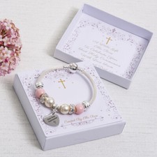 First Holy Communion Confirmation Gift Girls Charm Bracelet Religious Jewellery