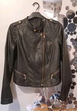 Black Faux Leather Biker