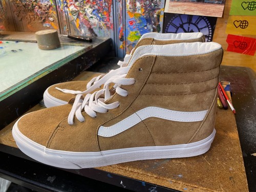 Vans sk8 pig suede - sk8-hi, tobacco