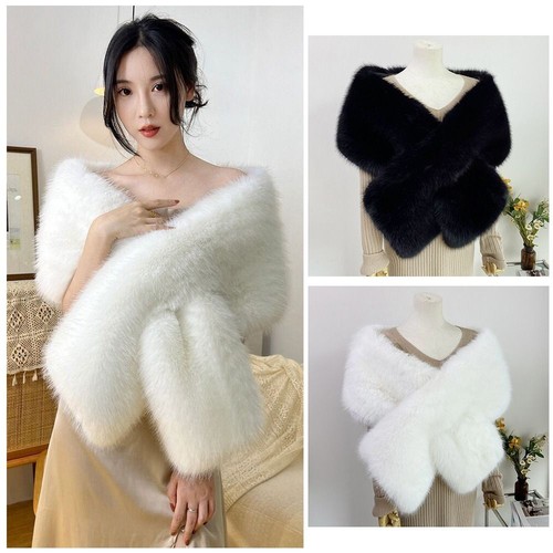 Faux fur long ponchos - long,