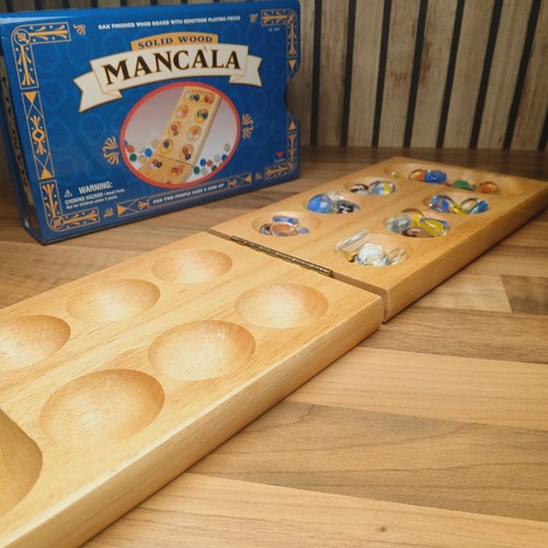 Mancala set with solid wood - with,