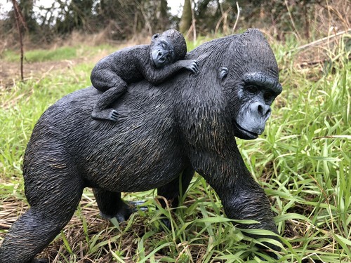 Gorilla primate and cub - primate,