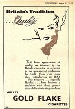 1950's Advert for Wills's GOLD