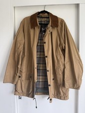 Barbour Men's Beaufort Coated Cotton Jacket Beige/Brown, Size M