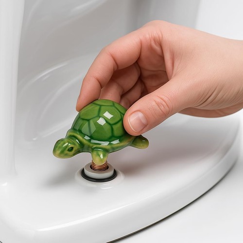 Ceramic sea turtle - turtle, toilet