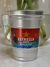Limited Edition Disposable Metal Estrella Damm America's Cup Pint Glasses