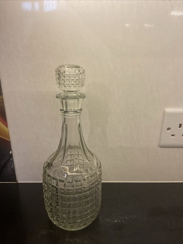 Pressed glass decanter - pressed, with