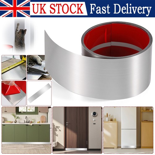 Stainless steel door kick - 3m,
