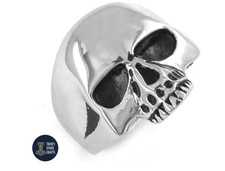 Skull ring biker stainless - biker,