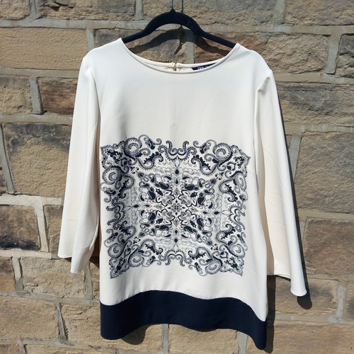 Zara printed tunic dress cream - dress,