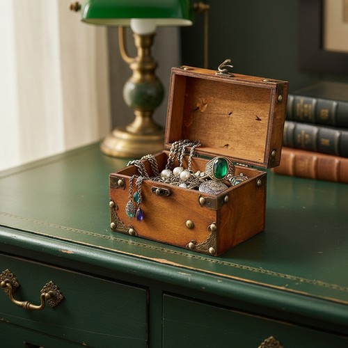 Retro wooden jewelry - wooden,