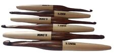 Crochet Hooks Set Of 6. Ergonomic  Handmade With Yarn BOWL . MADE IN IND