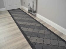 Black Grey Hall Rugs Silver Extra Long Very Wide Narrow Hallway Runner Small Mat