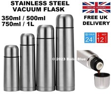 1L Stainless Steel Water Flask Vacuum Insulated Lid Cup Tea Coffee thermos sport