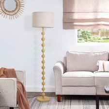 Unique Wood-Tone Floor Light