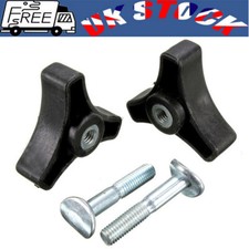 2X For Lawn Mower Machine Triangle Handle Knob Nut Screw Bolt Replacement Parts