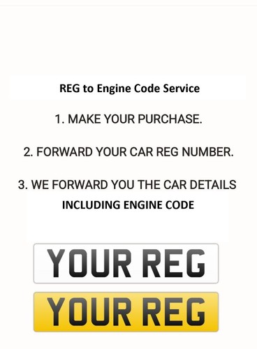 Vehicle reg engine code - engine,