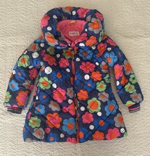 MIM -PI Girls' Coat Jacket 5 Years Navy Blue with Multi Flowers Zip Up