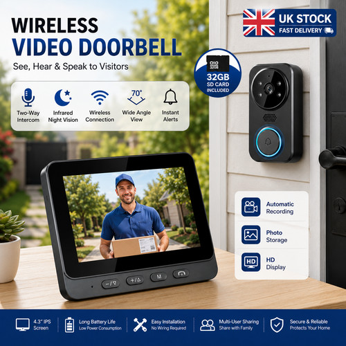 Wireless video door bell - wireless,