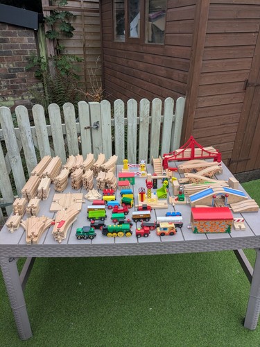 Wooden railway track - wooden,