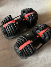 2 X 24KG Adjustable Dumbbells / Dumbbell Weight Set Home Gym Fitness