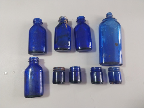 Vintage cobalt blue glass - blue,